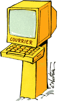 ordinateur-boîte aux lettres : un dessin modifié de Gérard Mathieu