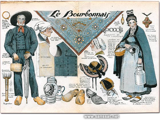 Planche extraite du trs intressant livre «Visages du Bourbonnais» (Ed. Horizons de France, coll. Provinciales, 1947).