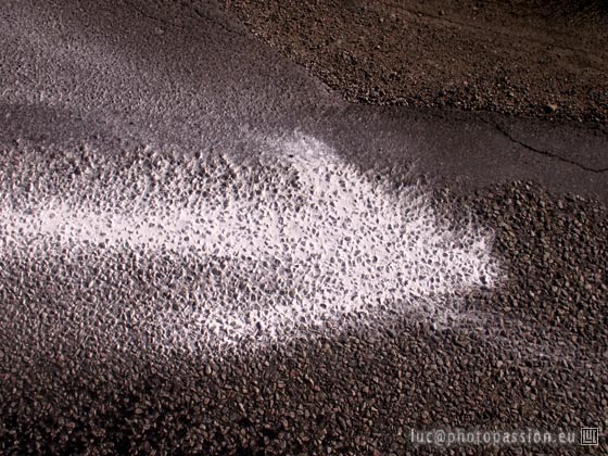 Balisage au sol pour la randonn�e du 2 septembre 2007.